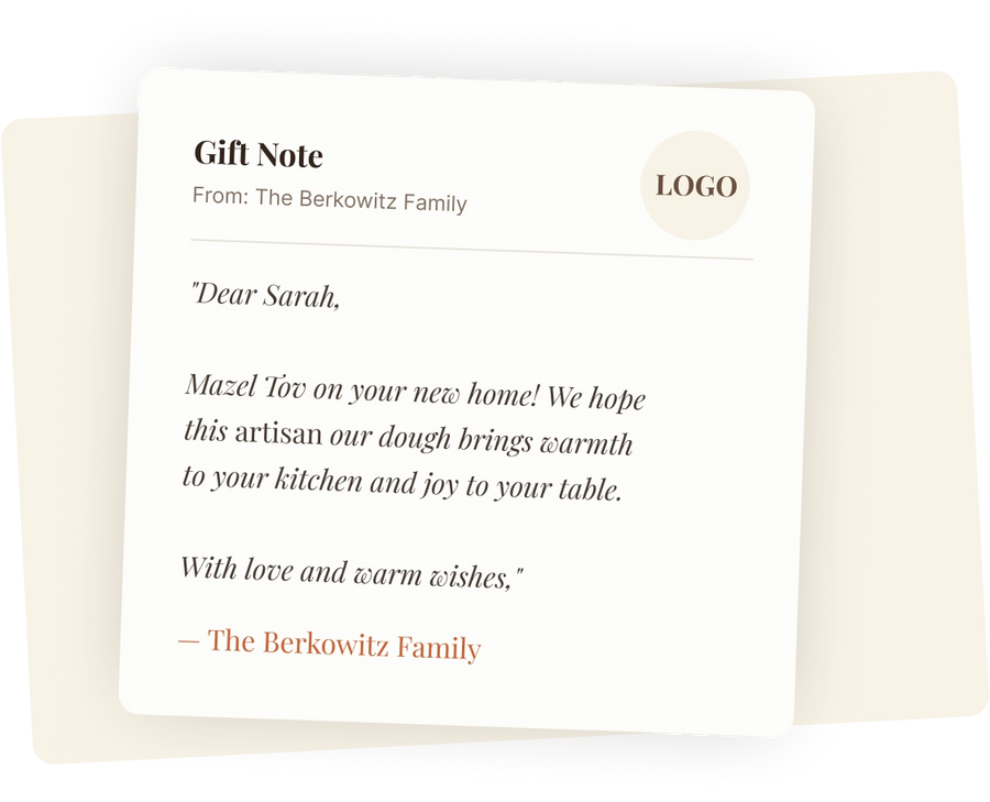 Gift message preview